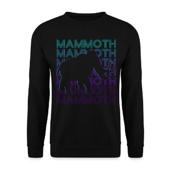 Mammut Elefant Retro - Unisex Pullover - Schwarz - Vorne - Alina (178cm) & Michal (187cm)