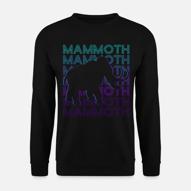 Mammoth Elephant Retro - Unisex Sweatshirt - black