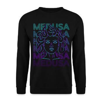 Méduse Mythologie grecque Gorgone Grie antique - Sweat-shirt Unisexe - noir - Devant - Alina (178cm) & Michal (187cm)