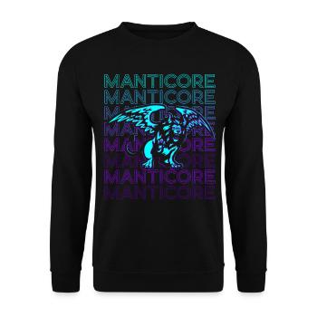 Mantikor Persische Mythologie Antike - Unisex Pullover - Schwarz - Vorne - Alina (178cm) & Michal (187cm)