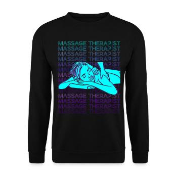 Massage Therapist Massage Therapy Masseuse Retro - Unisex Sweatshirt - black - Front - Alina (178cm) & Michal (187cm)