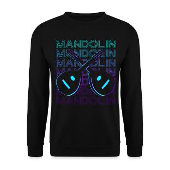 Mandoline Gitarre Retro - Unisex Pullover - Schwarz - Vorne - Alina (178cm) & Michal (187cm)