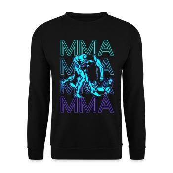MMA Gemischte Kampfsportarten Retro - Unisex Pullover - Schwarz - Vorne - Alina (178cm) & Michal (187cm)