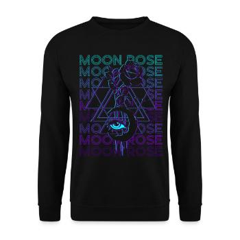 Moon Rose Witchcraft Witch Gothic Retro - Unisex Sweatshirt - black - Front - Alina (178cm) & Michal (187cm)