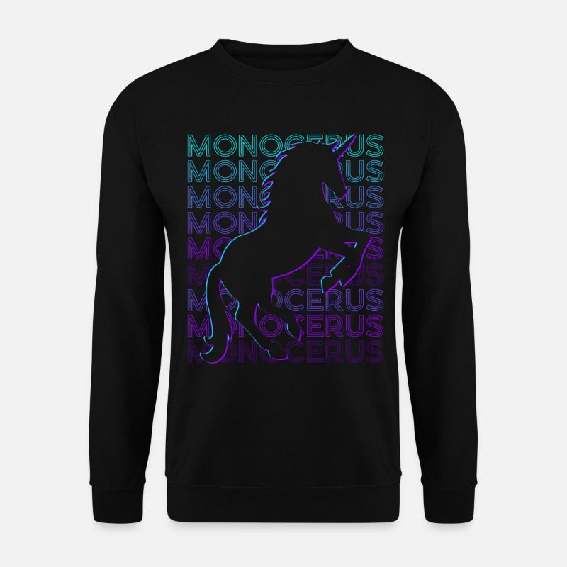Monocerus Medieval Bestiary Middle Ages - Unisex Sweatshirt - black