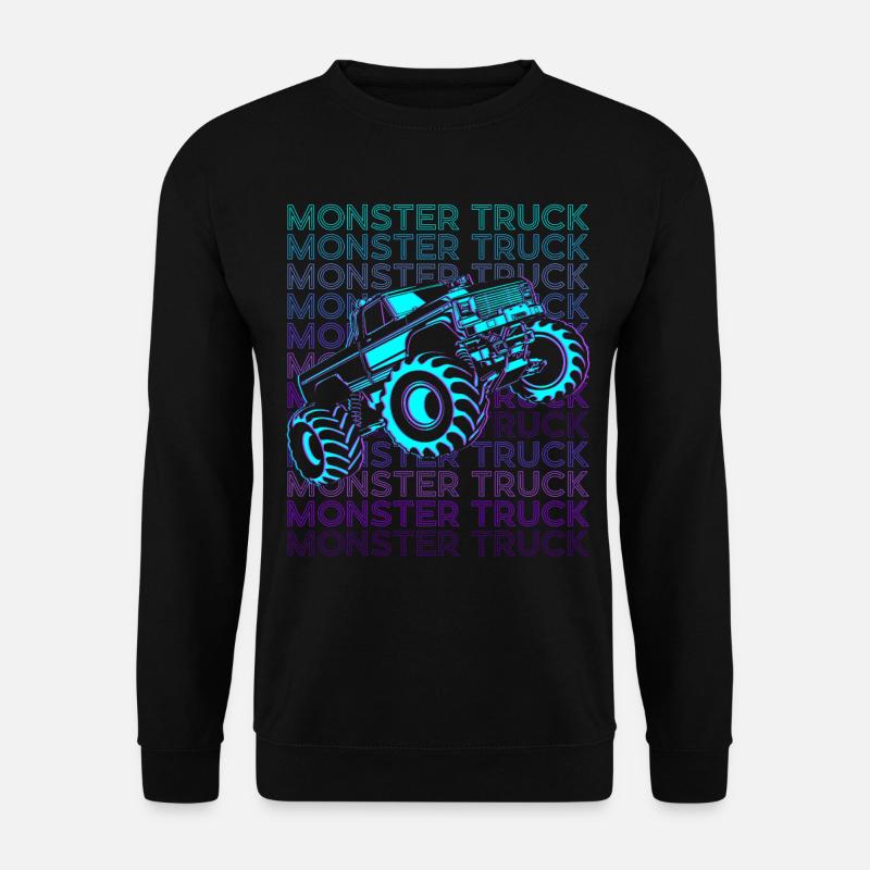 Monstertruck Retro - Unisex Pullover - Schwarz