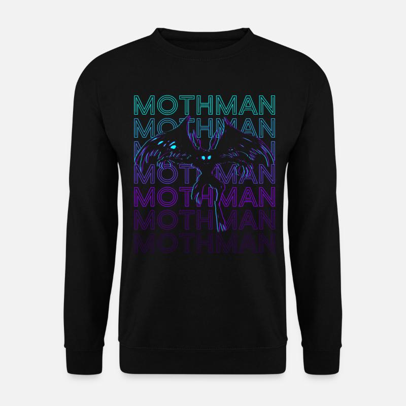 Mothman Krypto Kryptozoologie Retro - Unisex Pullover - Schwarz
