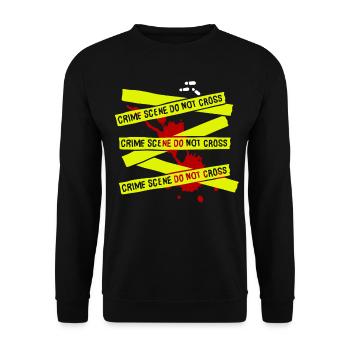 DÉTECTIVE POLICE EMPREINTE INDICE ENQUÊTE CRIME - Sweat-shirt Unisexe - noir - Devant - Alina (178cm) & Michal (187cm)
