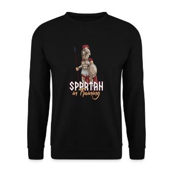 Sparta Krieger Junge - Spartan in Training - Unisex Pullover - Schwarz - Vorne - Alina (178cm) & Michal (187cm)