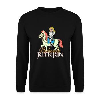 Knight Girl - Offspring Knight - Unisex Sweatshirt - black - Front - Alina (178cm) & Michal (187cm)