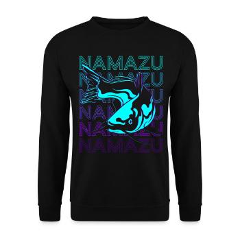 Namazu Earthshaker Mythologie japonaise Poisson-chat - Sweat-shirt Unisexe - noir - Devant - Alina (178cm) & Michal (187cm)