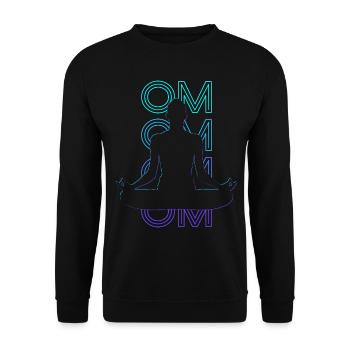 Om Yoga Méditation Bouddhisme Bouddhiste Rétro - Sweat-shirt Unisexe - noir - Devant - Alina (178cm) & Michal (187cm)
