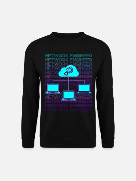 Network Engineer Network Technology Retro - Unisex Sweatshirt - black