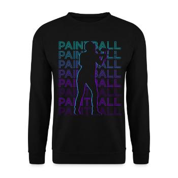 Paintball Rétro - Sweat-shirt Unisexe - noir - Devant - Alina (178cm) & Michal (187cm)