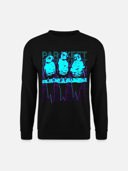 Sittich Retro - Unisex Pullover - Schwarz