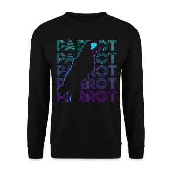 Parrot Retro - Unisex Sweatshirt - black - Front - Alina (178cm) & Michal (187cm)