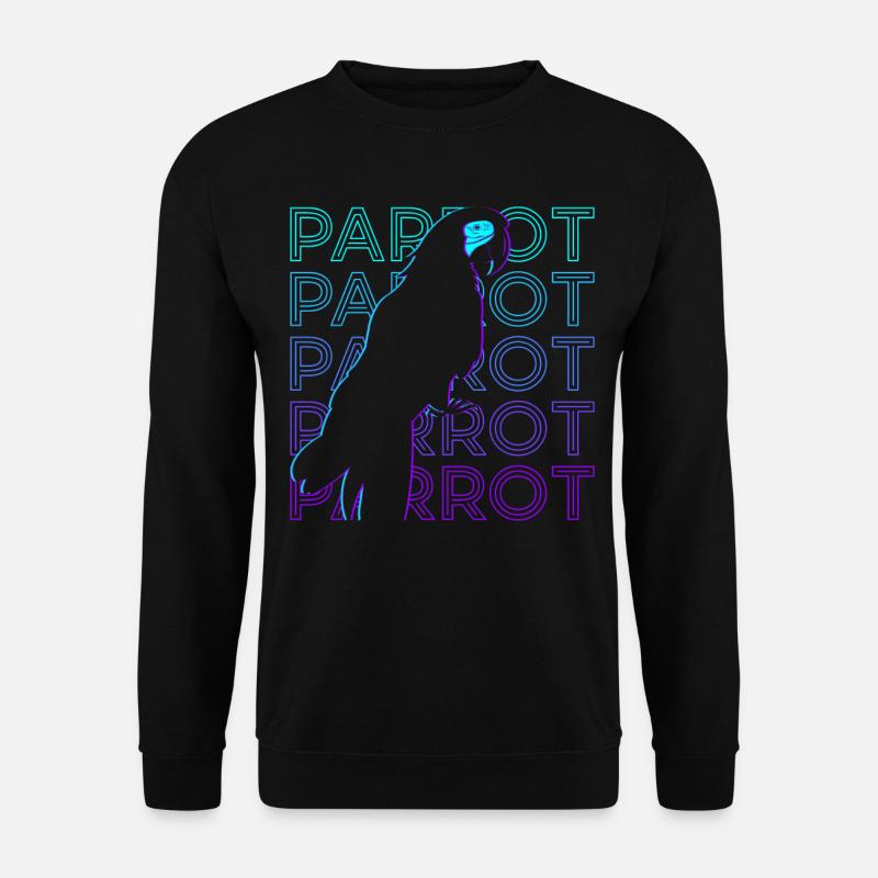 Papagei Retro - Unisex Pullover - Schwarz