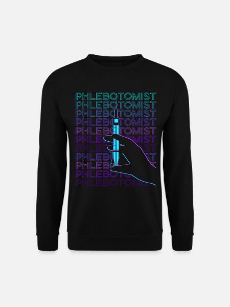 Phlebotomist Phlebotomy Retro - Unisex Sweatshirt - black