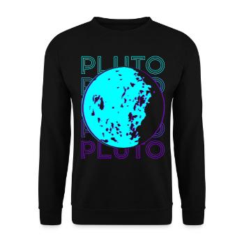 Pluto Retro - Unisex Sweatshirt - black - Front - Alina (178cm) & Michal (187cm)
