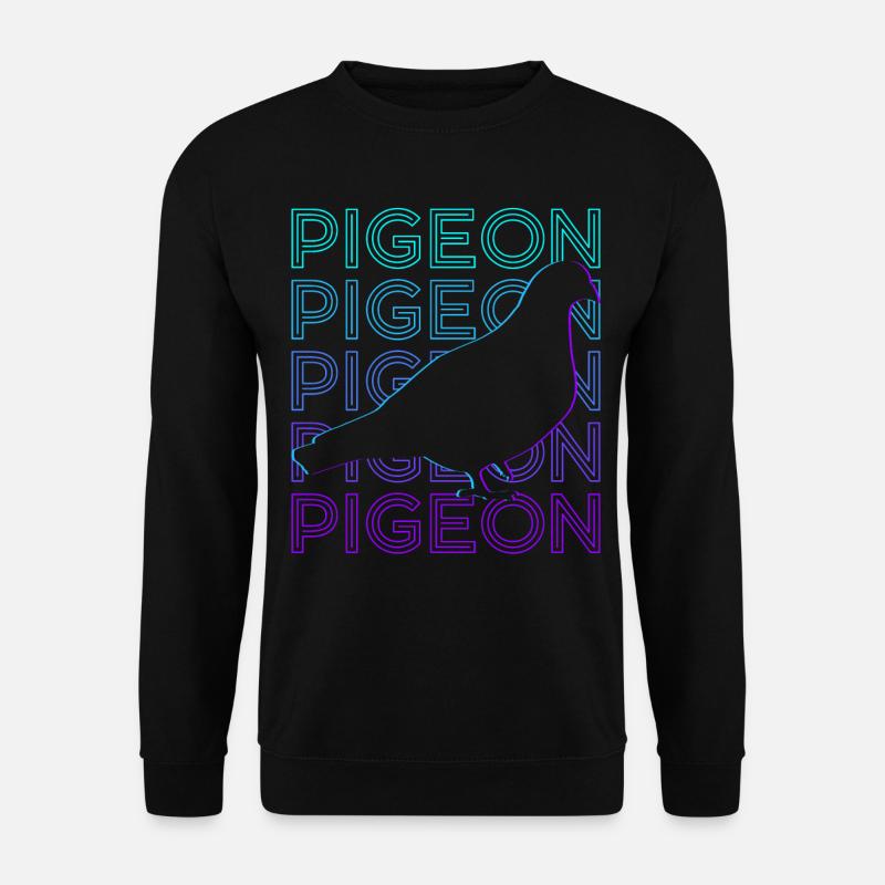 Taube Retro - Unisex Pullover - Schwarz