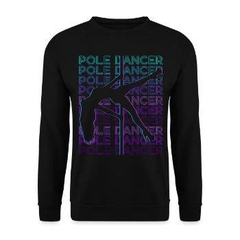 Stangentänzerin Stangentanz Retro - Unisex Pullover - Schwarz - Vorne - Alina (178cm) & Michal (187cm)