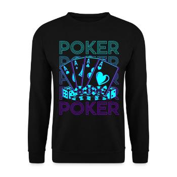 Poker Rétro - Sweat-shirt Unisexe - noir - Devant - Alina (178cm) & Michal (187cm)