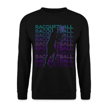 Racquetball Spieler Retro - Unisex Pullover - Schwarz - Vorne - Alina (178cm) & Michal (187cm)