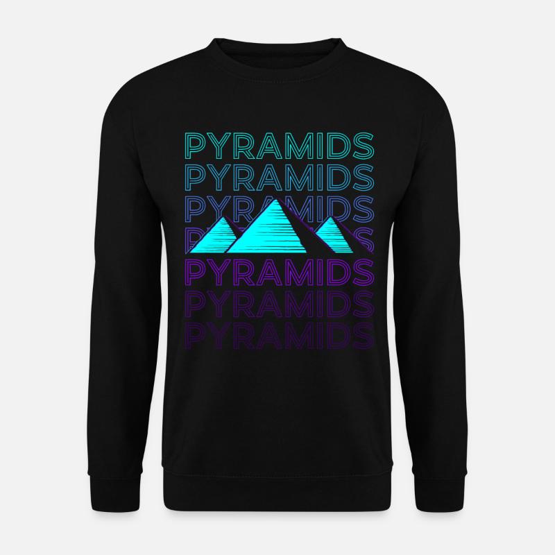 Pyramids Egyptian Pyramid Retro - Unisex Sweatshirt - black