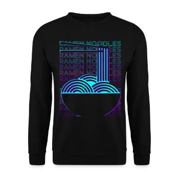 Ramen Noodles Retro - Unisex Sweatshirt - black - Front - Alina (178cm) & Michal (187cm)