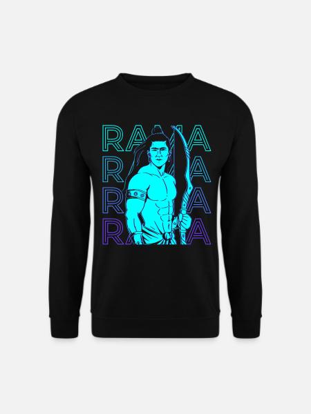 Rama Hindu Gott Hindu Mythologie Antike Hindu Retr - Unisex Pullover - Schwarz