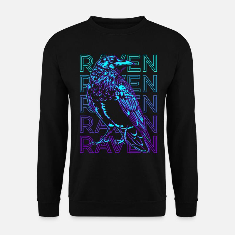 Raven Crow Retro - Unisex Sweatshirt - black