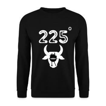 225 Degrees BBQ Grilling Smoking Meat Cow - Sweat-shirt Unisexe - noir - Devant - Alina (178cm) & Michal (187cm)