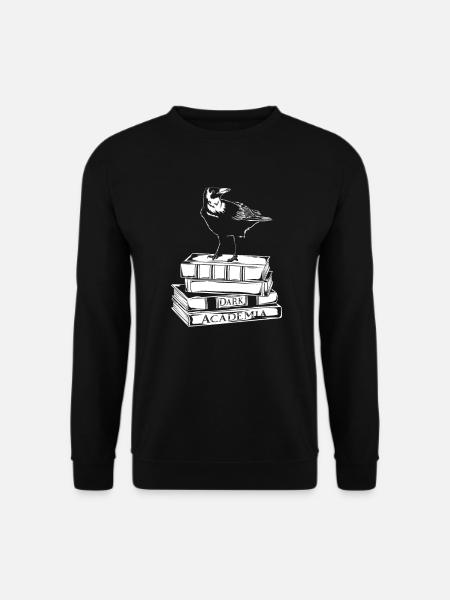 Crow on books - Dark Academia - Unisex Sweatshirt - black