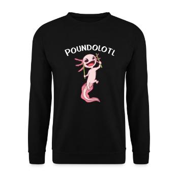Pound Fitness - Poundolotl - Unisex Sweatshirt - black - Front - Alina (178cm) & Michal (187cm)
