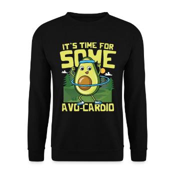 It's Time For Some Avo-Cardio - Unisex Pullover - Schwarz - Vorne - Alina (178cm) & Michal (187cm)