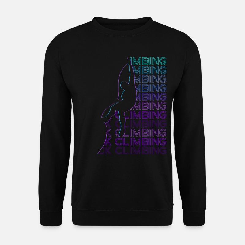 Felsklettern Felskletterer Retro - Unisex Pullover - Schwarz