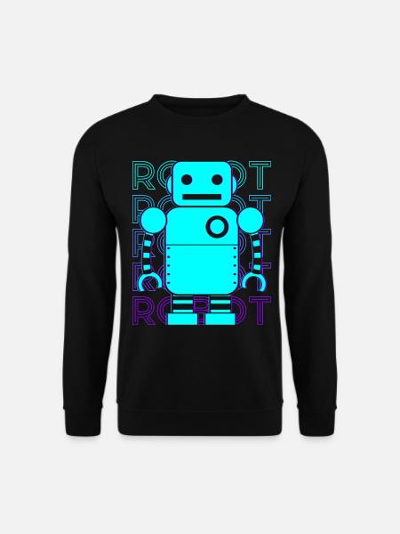 Robot Retro - Unisex Sweatshirt - black