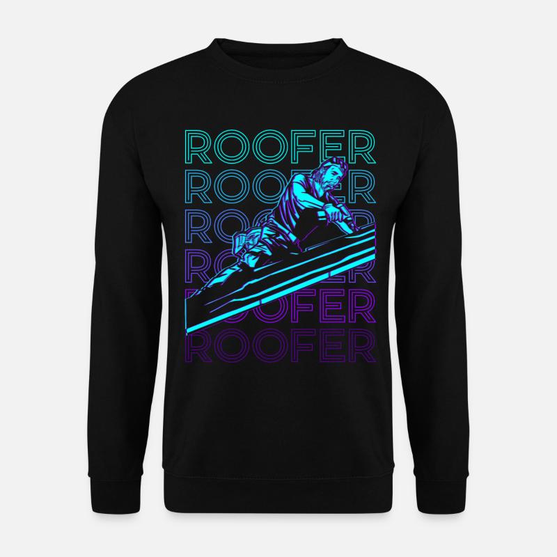 Dachdecker Dachkonstruktion Retro - Unisex Pullover - Schwarz