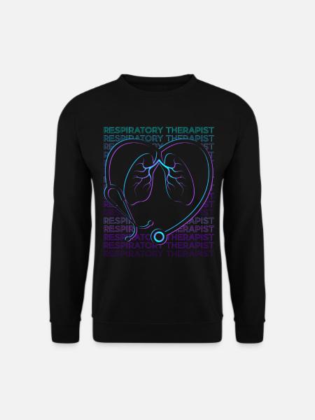 Atmungstherapeutin Atmungstherapie Retro - Unisex Pullover - Schwarz