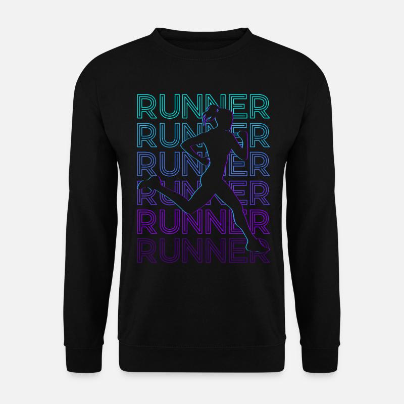 Runners Run Retro - Unisex Sweatshirt - black