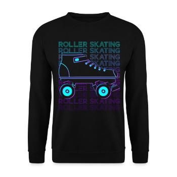 Roller Skating Roller Skaters Roller Skates Retro - Unisex Sweatshirt - black - Front - Alina (178cm) & Michal (187cm)