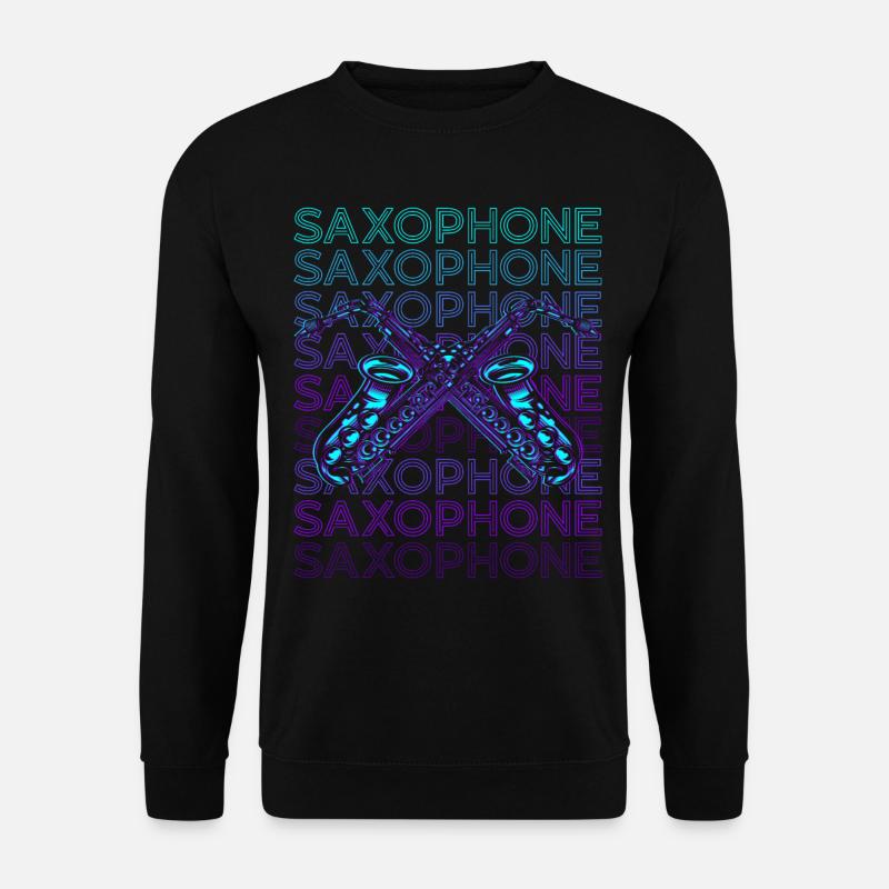Saxophonist Saxophonist Retro - Unisex Sweatshirt - black