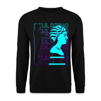 Sculpture Sculptor Retro - Unisex Sweatshirt - black - Front - Alina (178cm) & Michal (187cm)