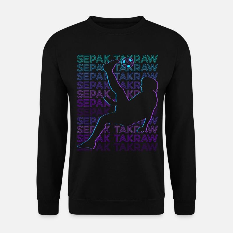 Sepak Takraw Player Retro - Unisex Sweatshirt - black