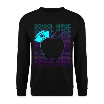School Nurse Retro - Unisex Sweatshirt - black - Front - Alina (178cm) & Michal (187cm)