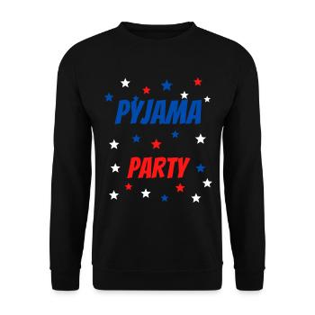 PYJAMA PARTY BLEU BLANC ROUGE ÉTOILES - Sweat-shirt Unisexe - noir - Devant - Alina (178cm) & Michal (187cm)