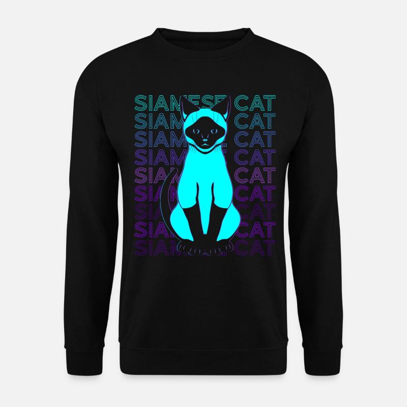 Siamkatze Retro - Unisex Pullover - Schwarz