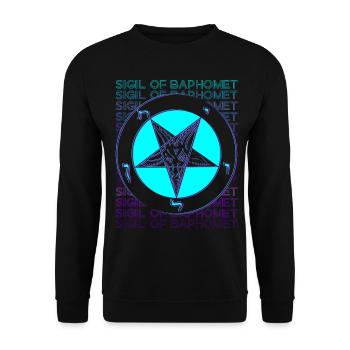Sceau de Baphomet Pentagram Occult Magic - Sweat-shirt Unisexe - noir - Devant - Alina (178cm) & Michal (187cm)