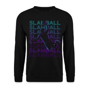 Slamball Spieler Retro - Unisex Pullover - Schwarz - Vorne - Alina (178cm) & Michal (187cm)