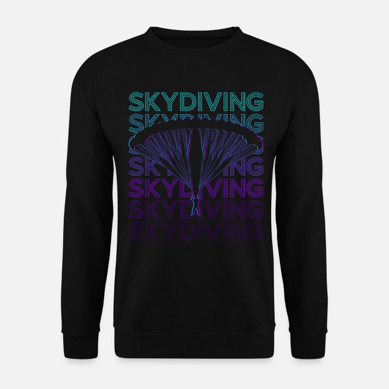 Skydiving Skydiver Retro - Unisex Sweatshirt - black
